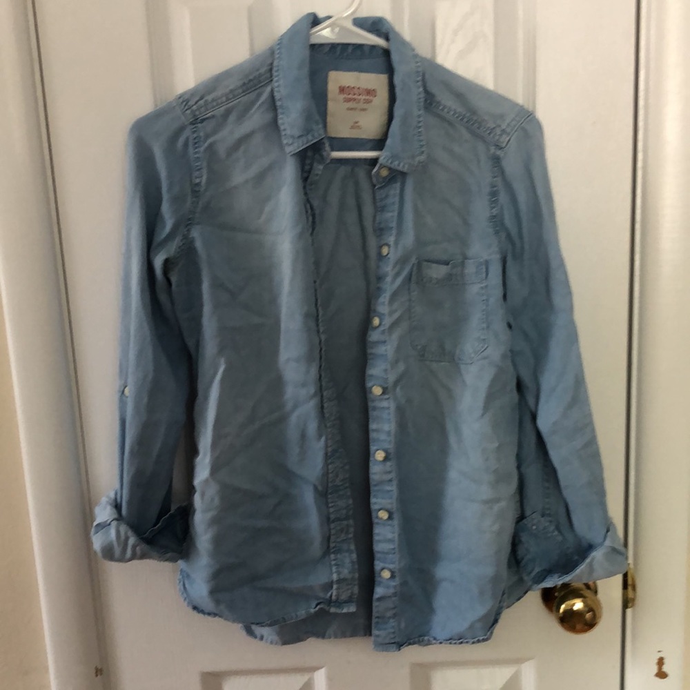 Chambray Blue button down top